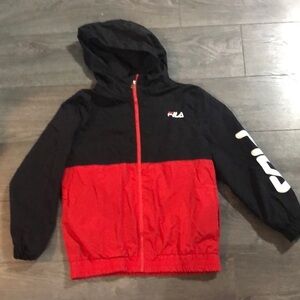 FILA black red white wind jacket XL/TG (14-16) boys